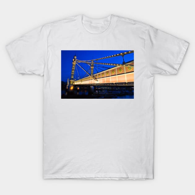 Albert Bridge River Thames London T-Shirt by AndyEvansPhotos